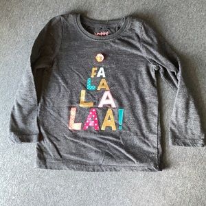 Girls Christmas Theme long sleeve tshirt 24M